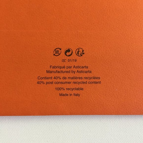 Hermes Paper Bag 16.5x11x4 in Rectangular Shopping Bag Orange Authentic w/flaw - Picture 5 of 13